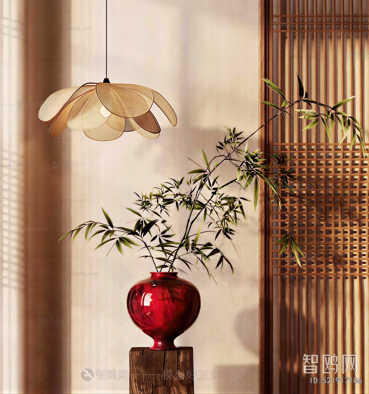 New Chinese Style Aquatic Green Plant