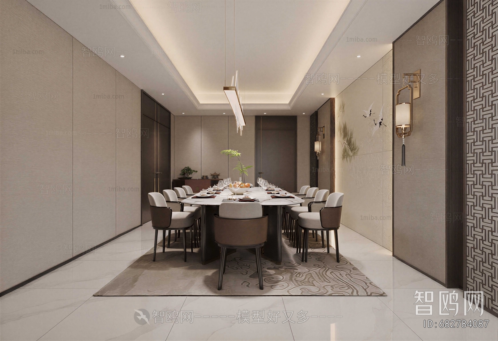 New Chinese Style Dining Room