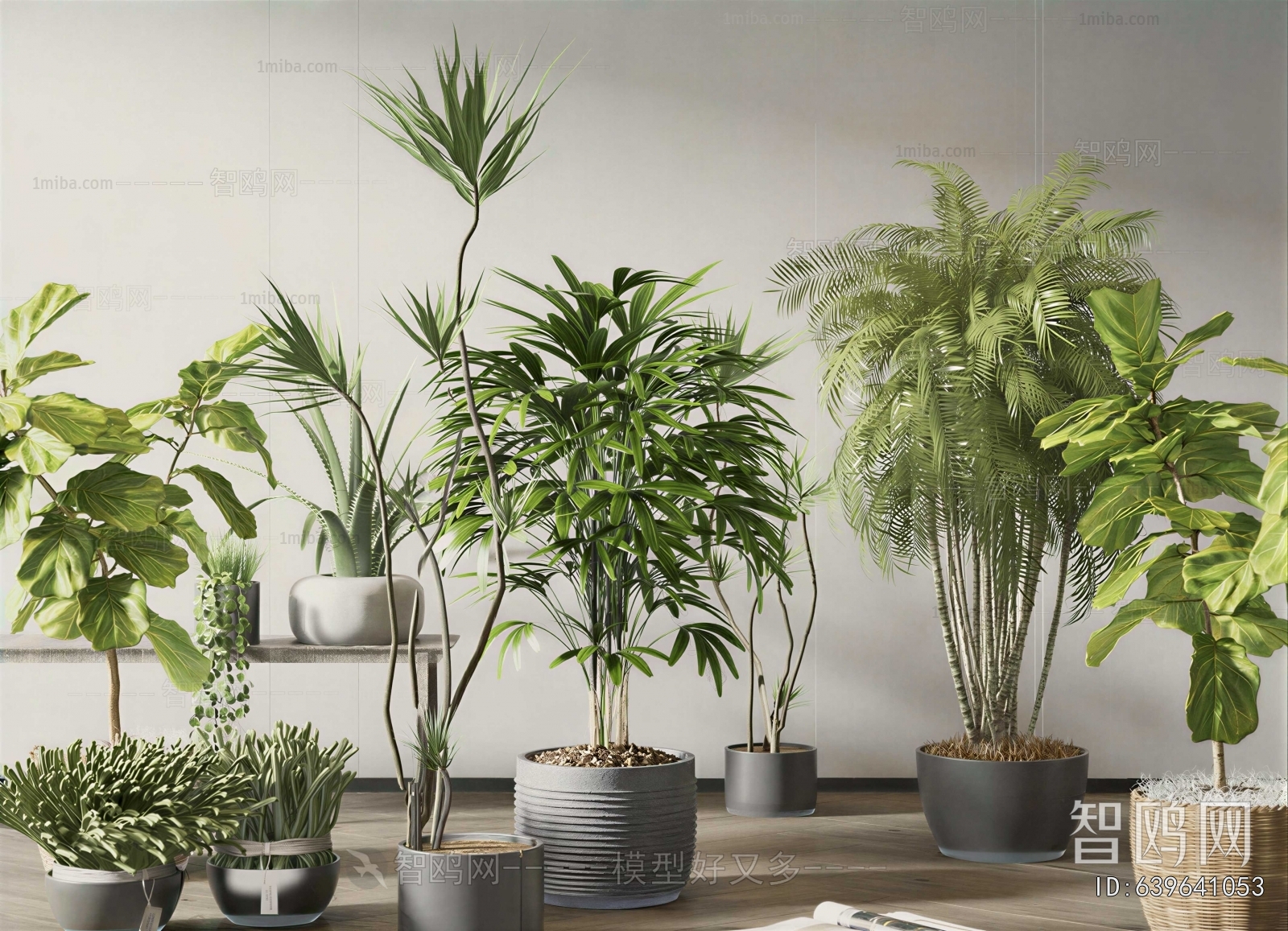 Modern Ground Green Plant Potted Plants