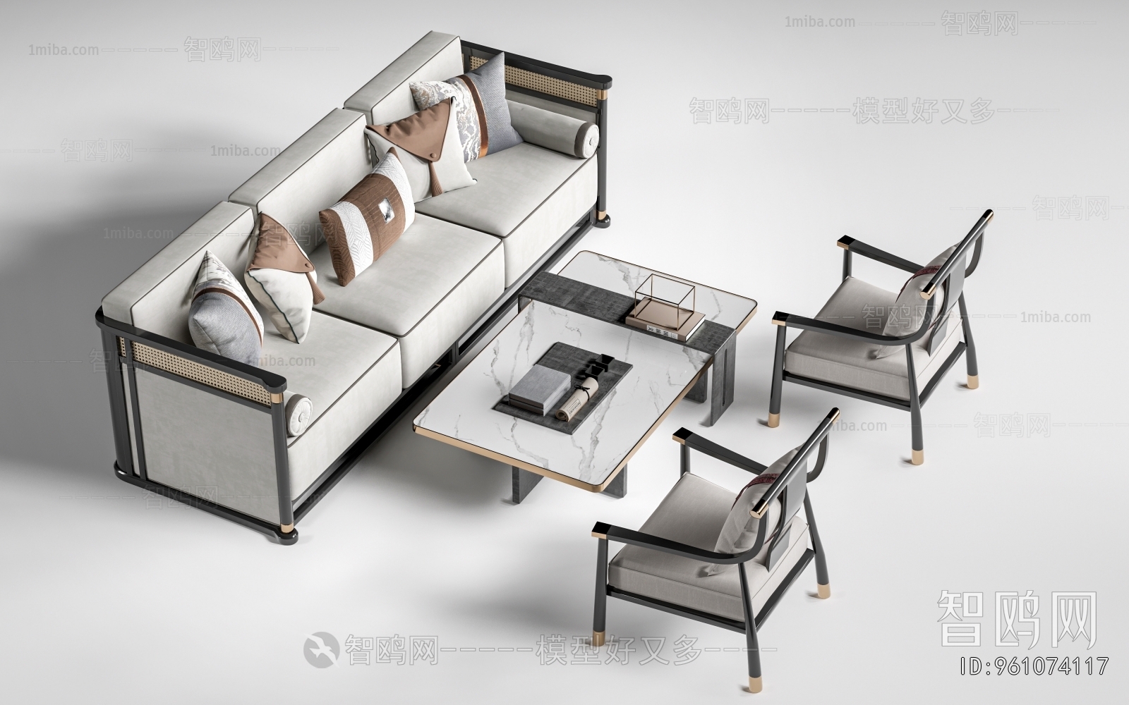 New Chinese Style Sofa Combination
