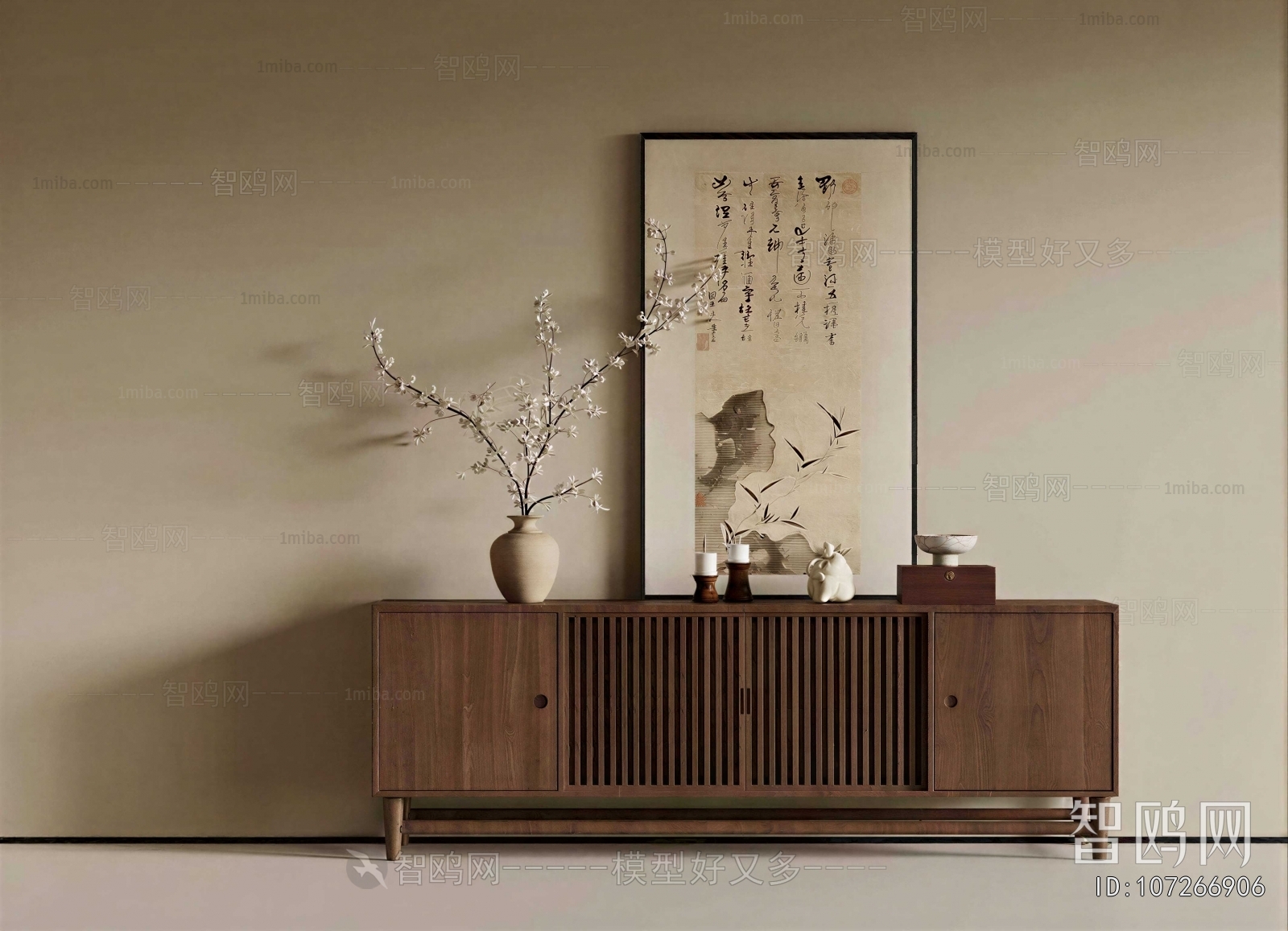 New Chinese Style Side Cabinet