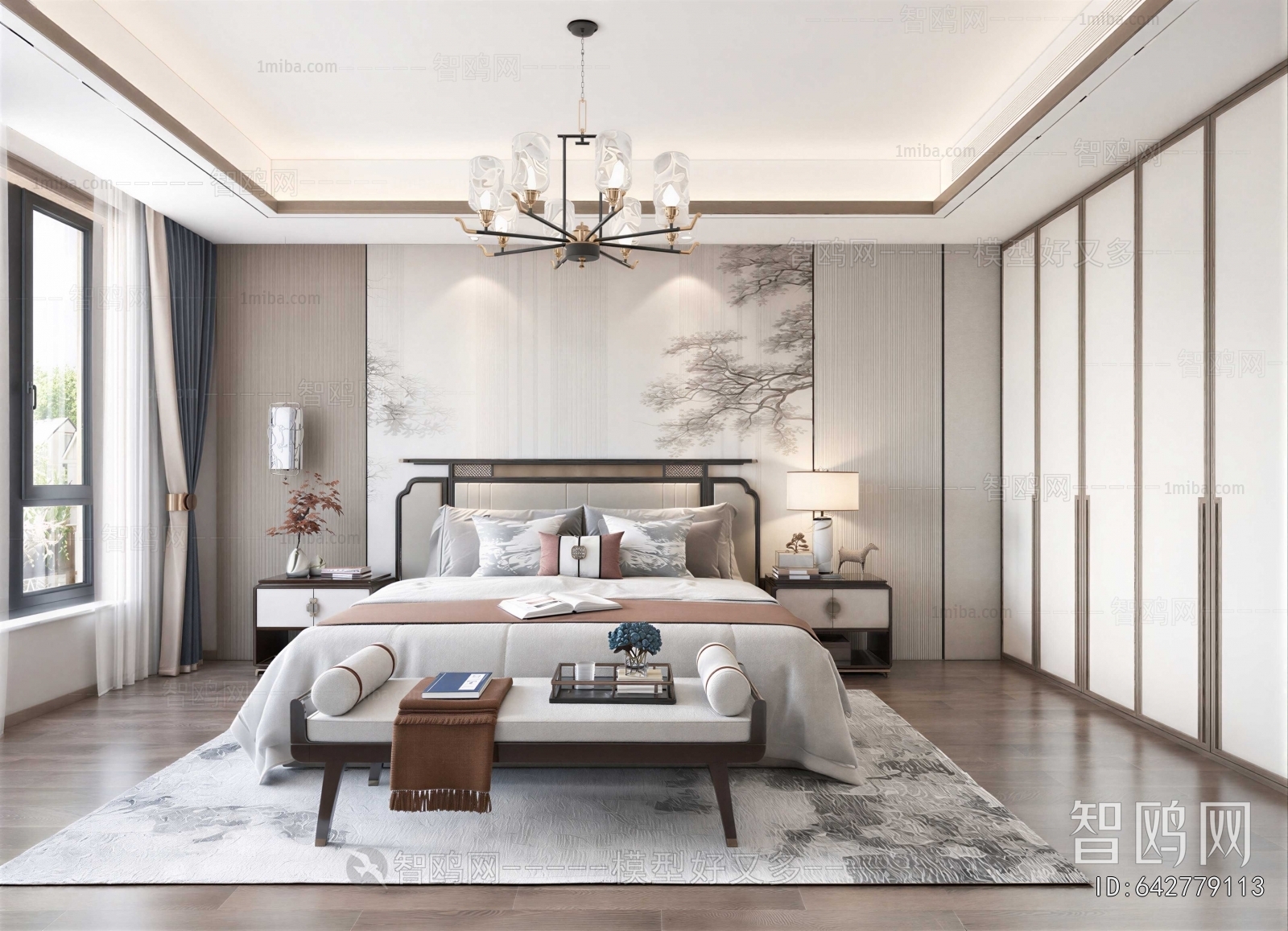 New Chinese Style Bedroom