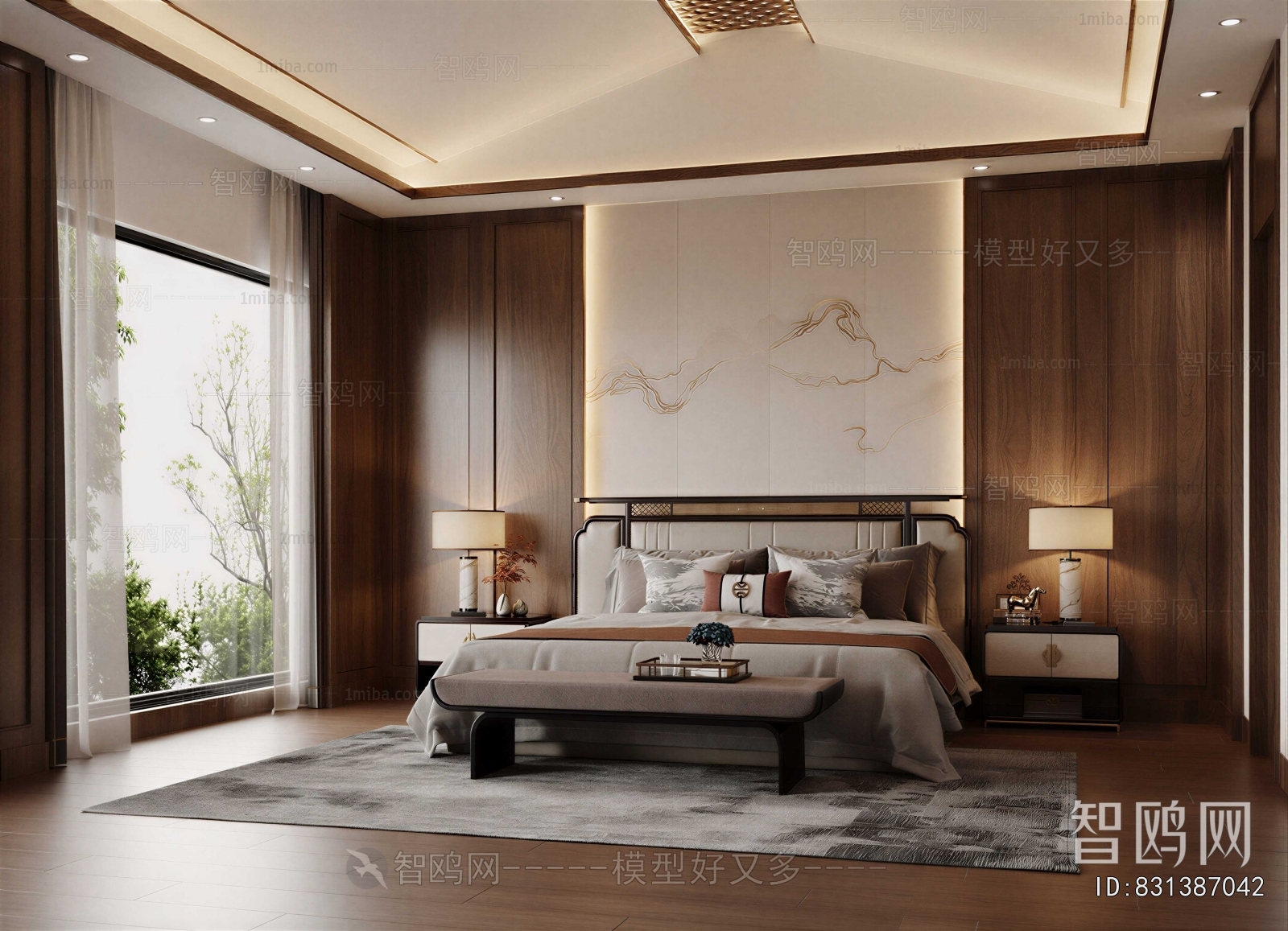 New Chinese Style Bedroom