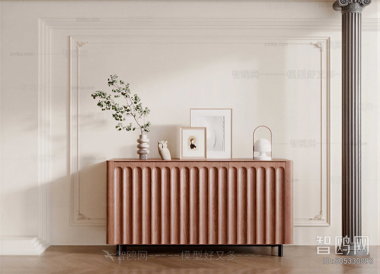 Wabi-sabi Style Side Cabinet