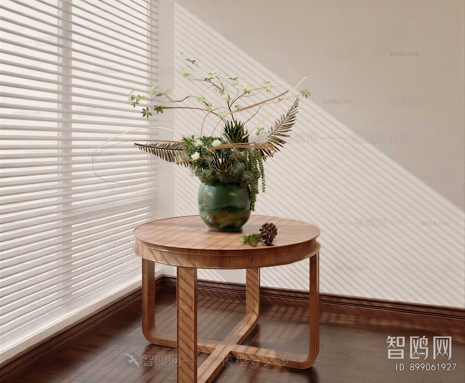 Modern Potted Green Plant