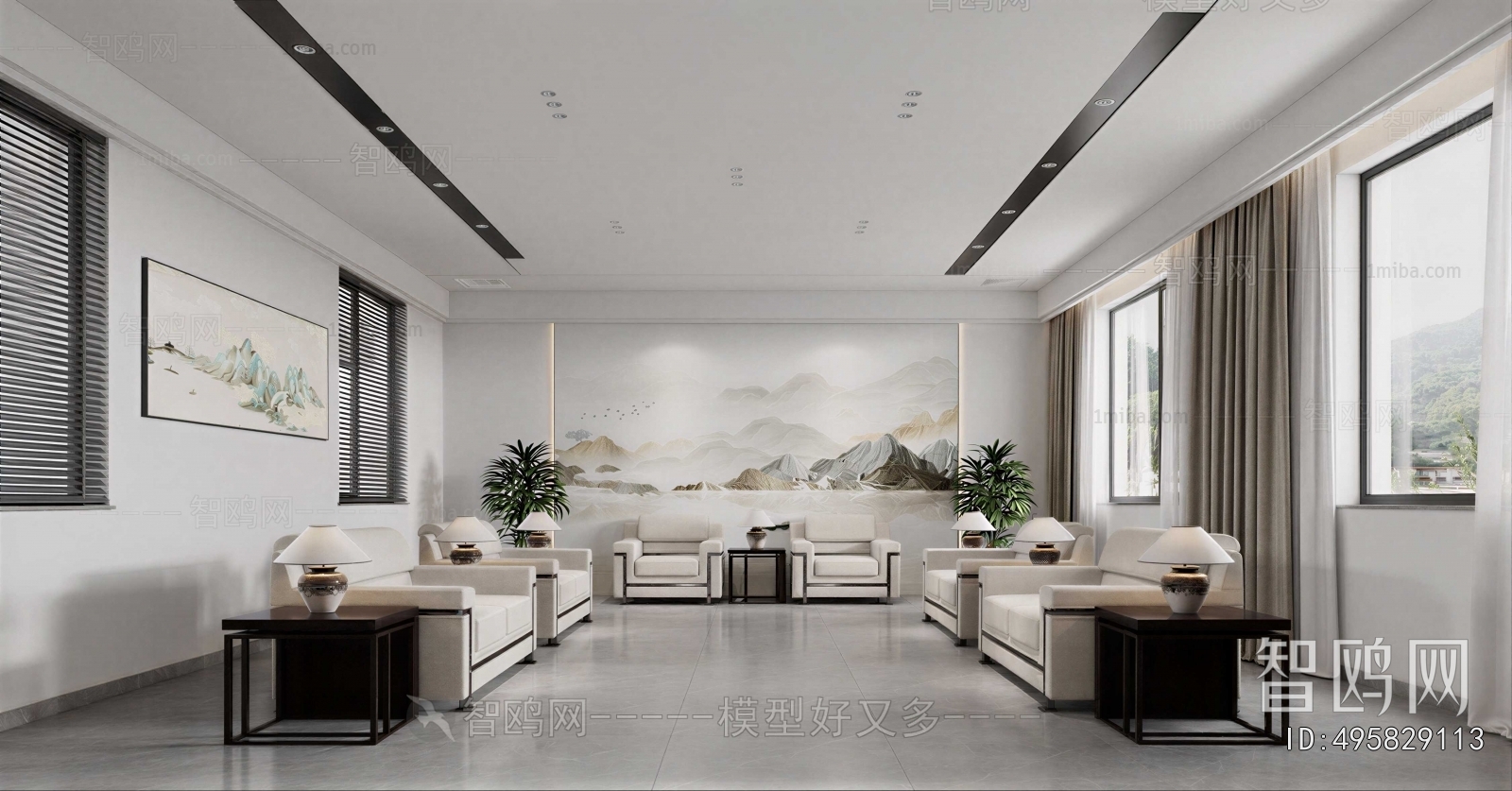 New Chinese Style Reception Room