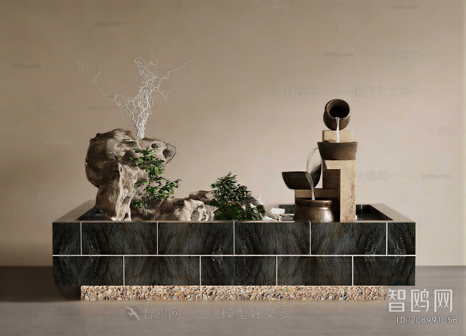 New Chinese Style Rockery Waterscape