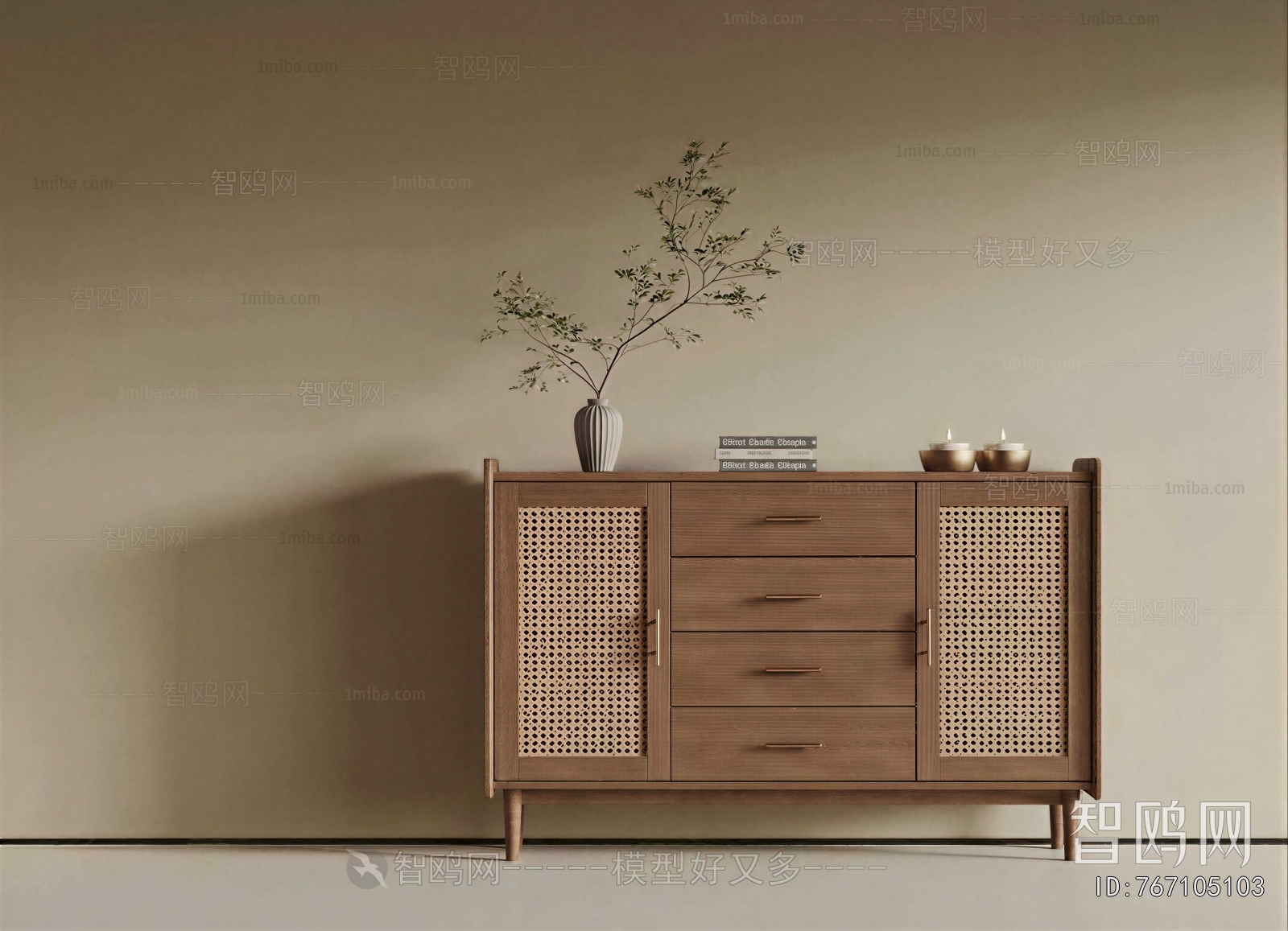 Wabi-sabi Style Entrance Cabinet