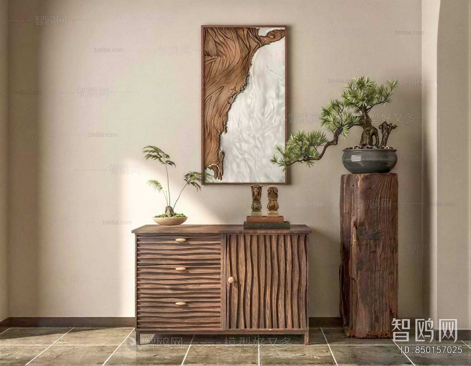 New Chinese Style Side Cabinet