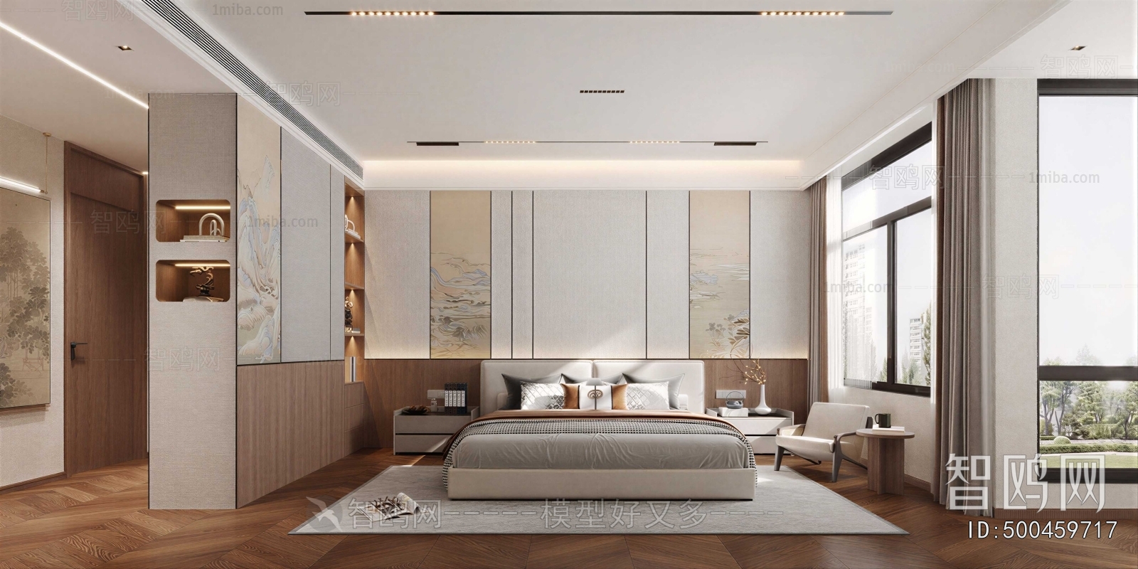 New Chinese Style Bedroom