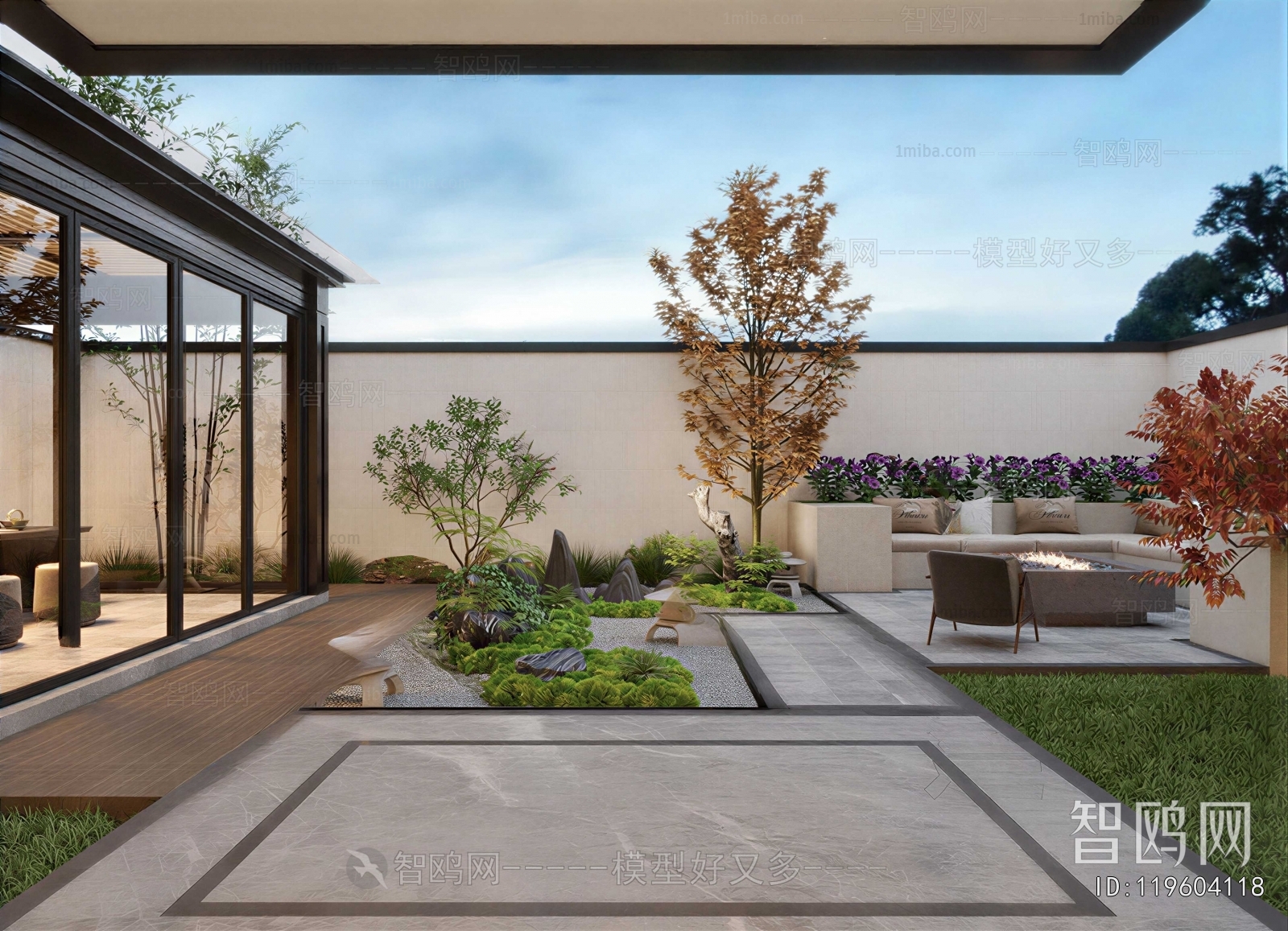Modern Courtyard/landscape