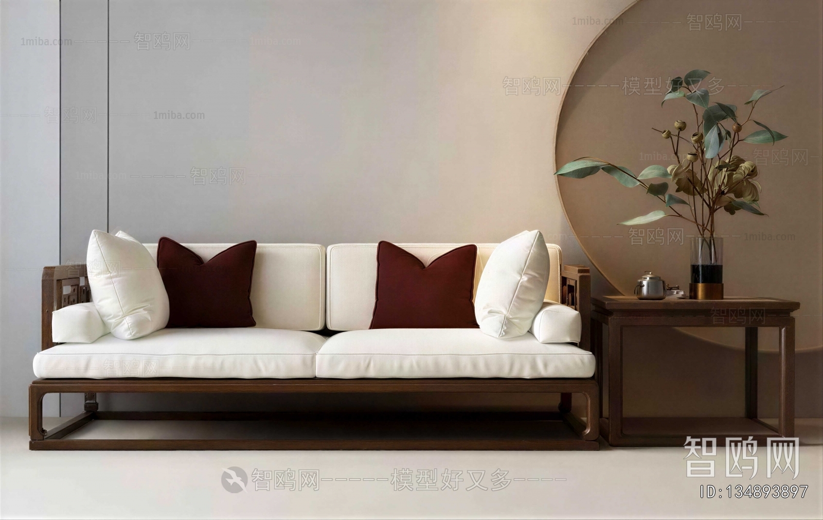 New Chinese Style A Sofa For Two