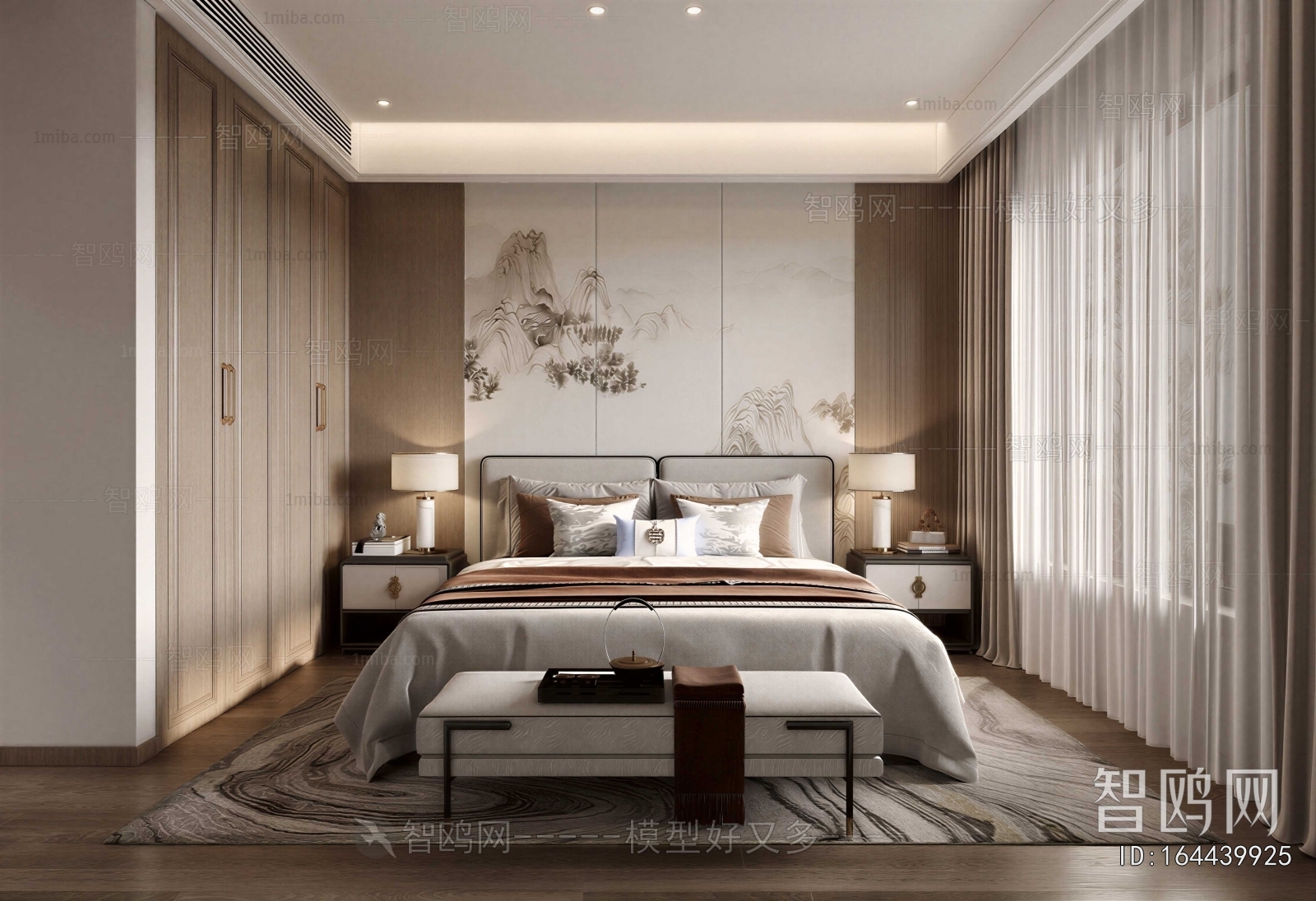 New Chinese Style Bedroom