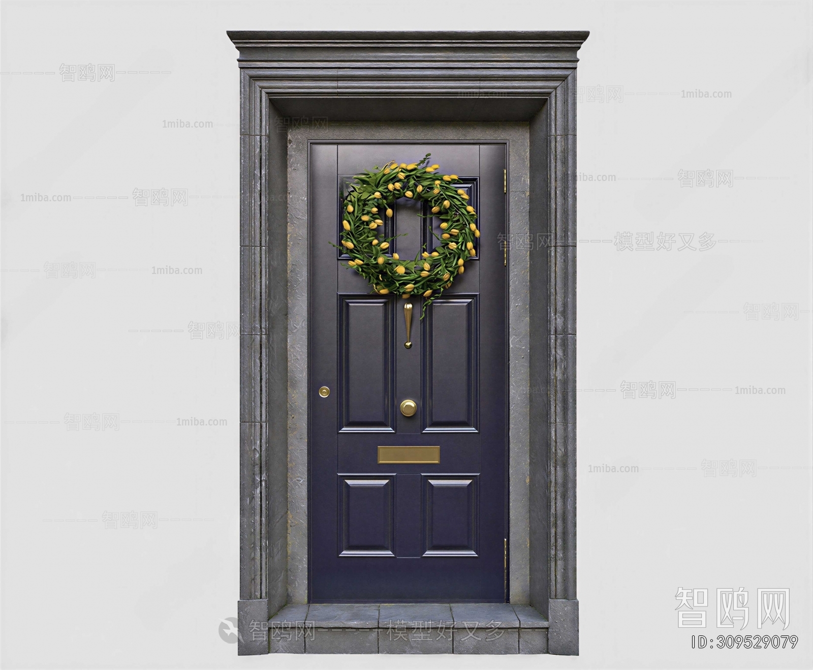 Simple European Style Entrance Door