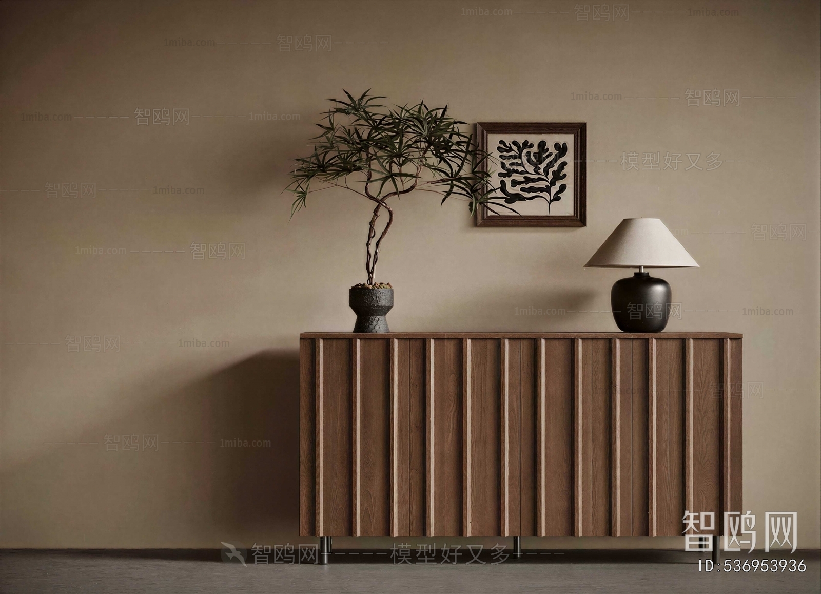 Wabi-sabi Style Side Cabinet