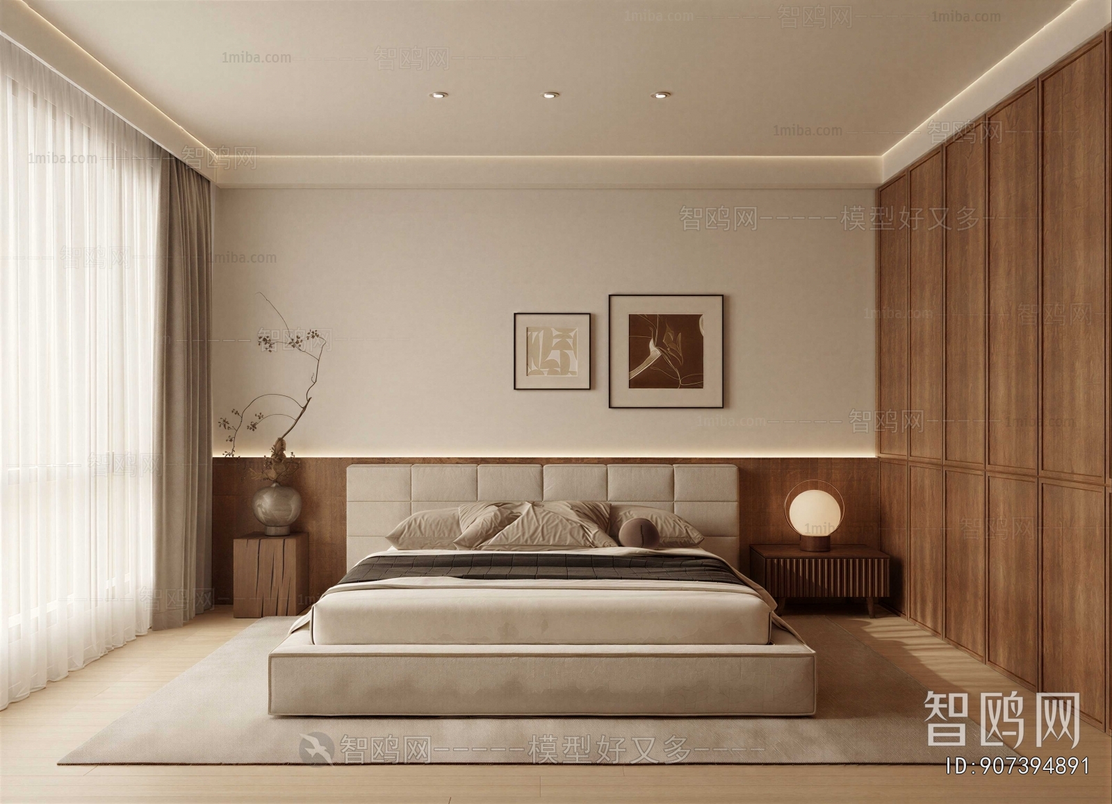 Wabi-sabi Style Bedroom