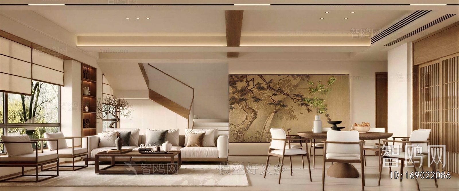 New Chinese Style A Living Room