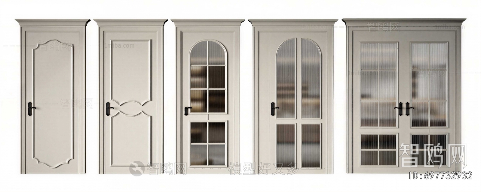Simple European Style Double Door