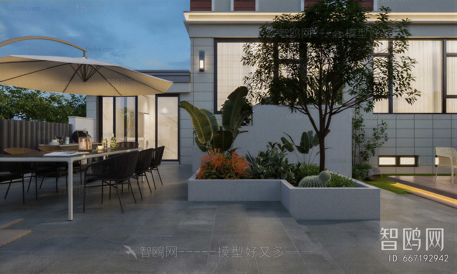 Modern Courtyard/landscape