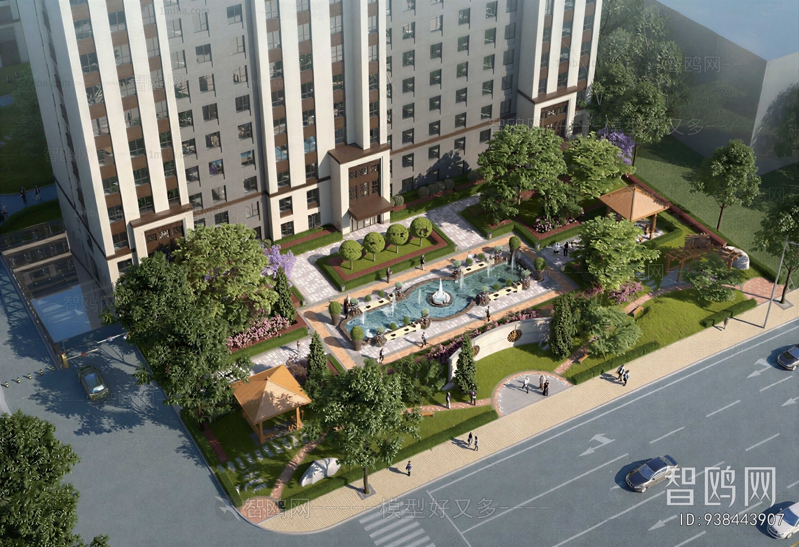 Modern Architectural Bird's-eye View Planning