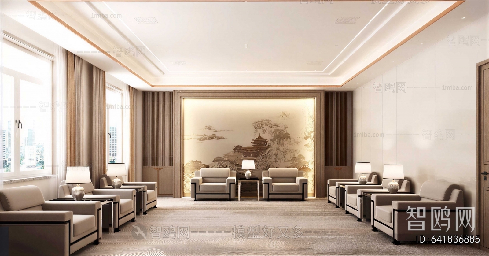 New Chinese Style Reception Room