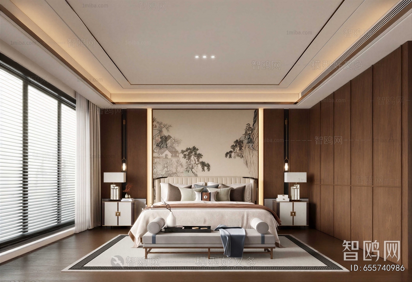 New Chinese Style Bedroom