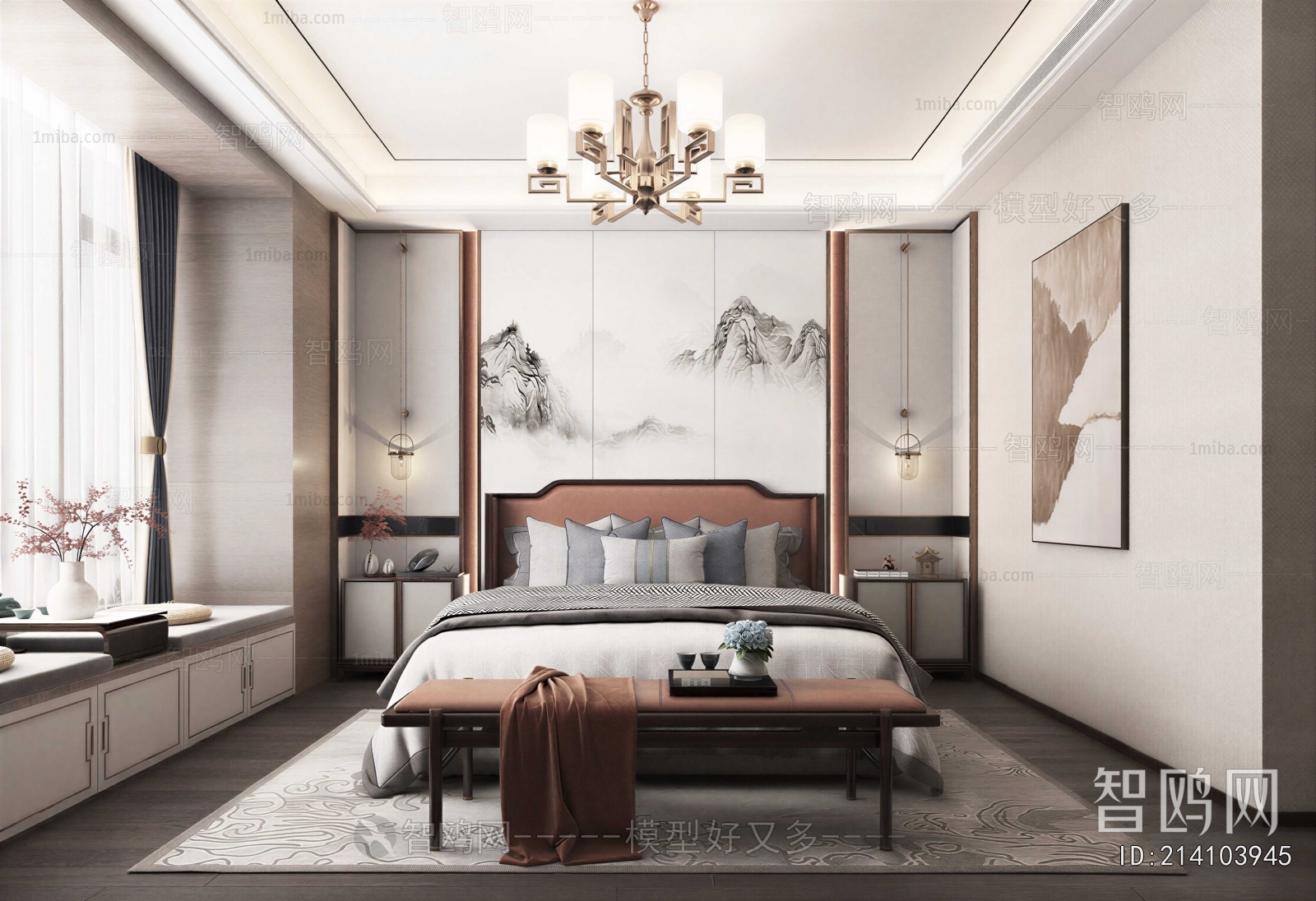 New Chinese Style Bedroom