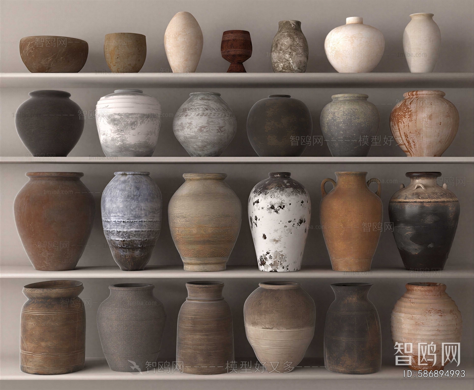 Wabi-sabi Style Clay Pot