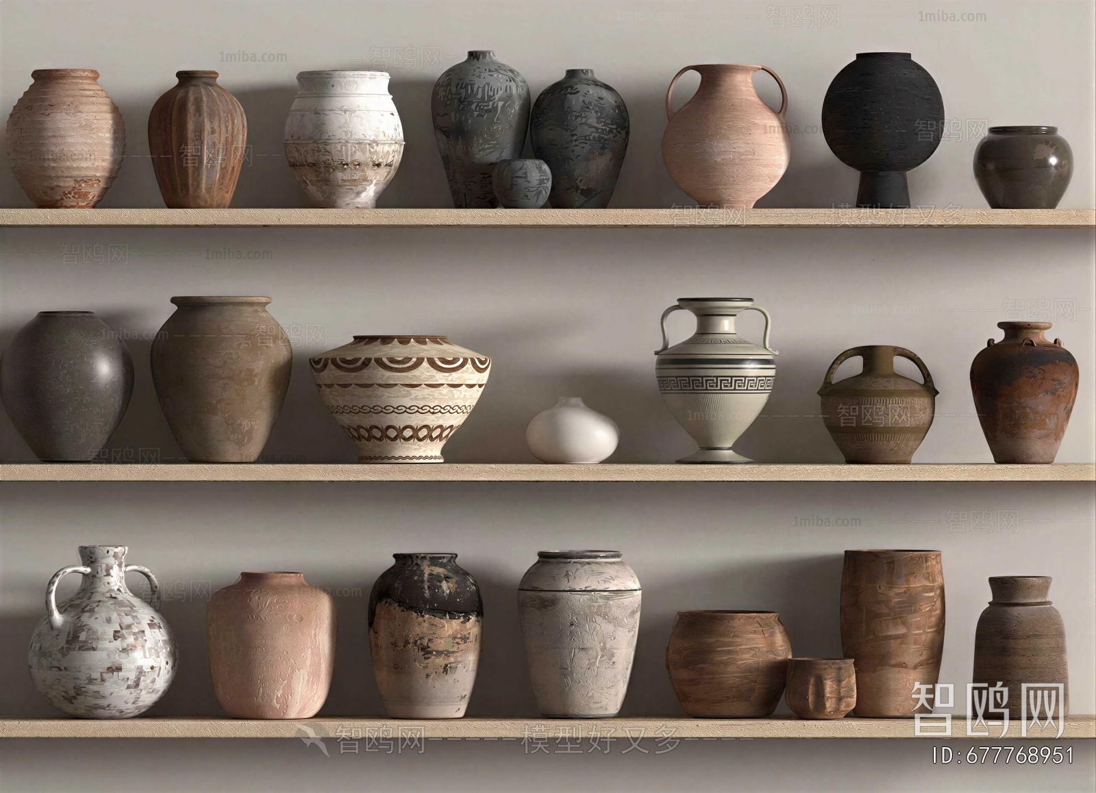 Wabi-sabi Style Clay Pot