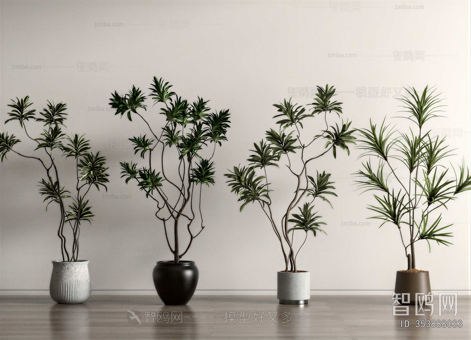 Wabi-sabi Style Ground Green Plant Potted Plants