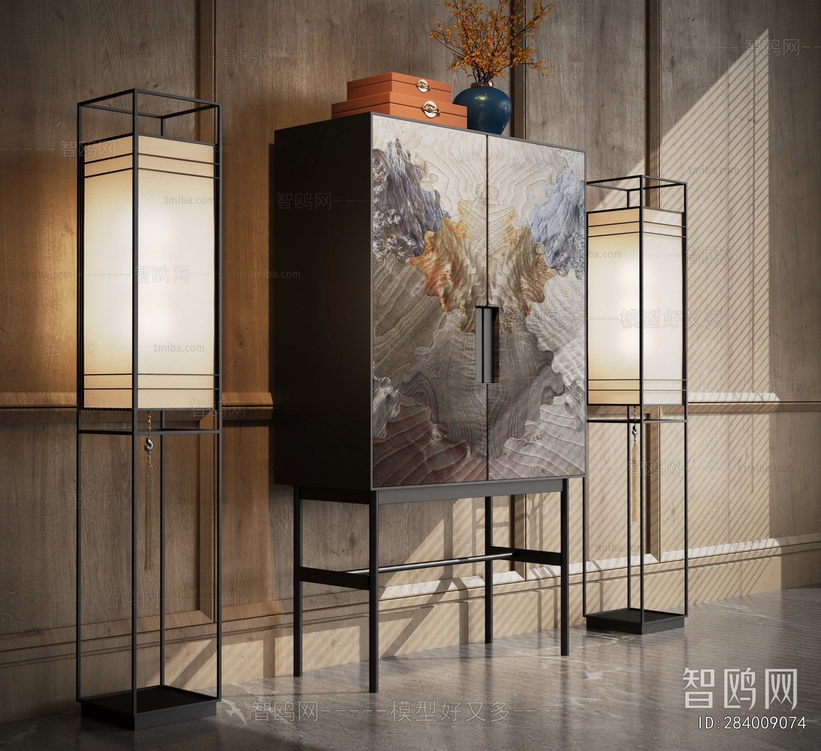 New Chinese Style Decorative Cabinet