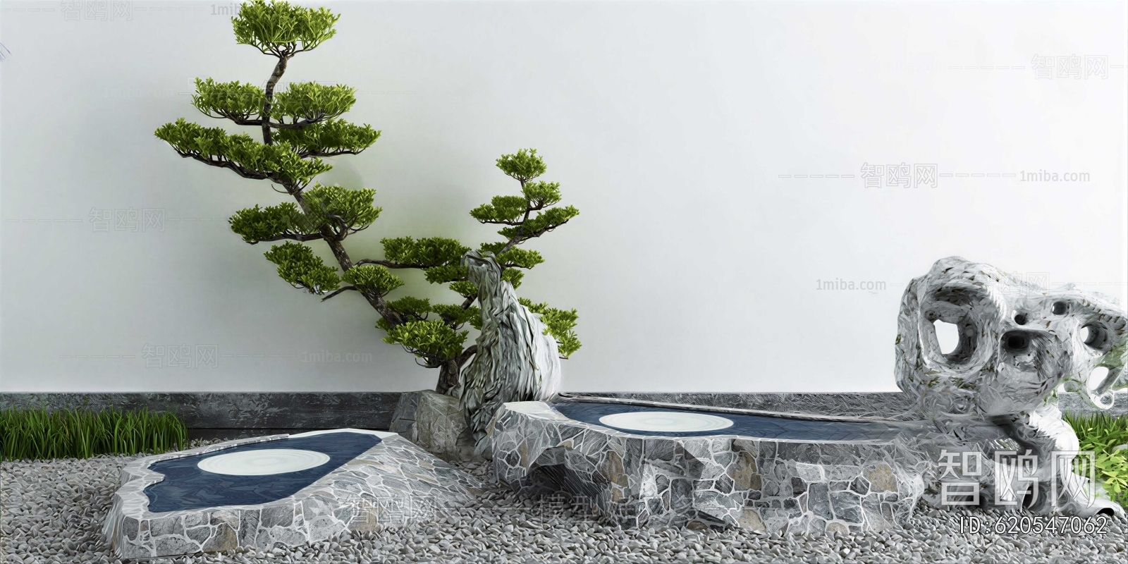 New Chinese Style Rockery Waterscape
