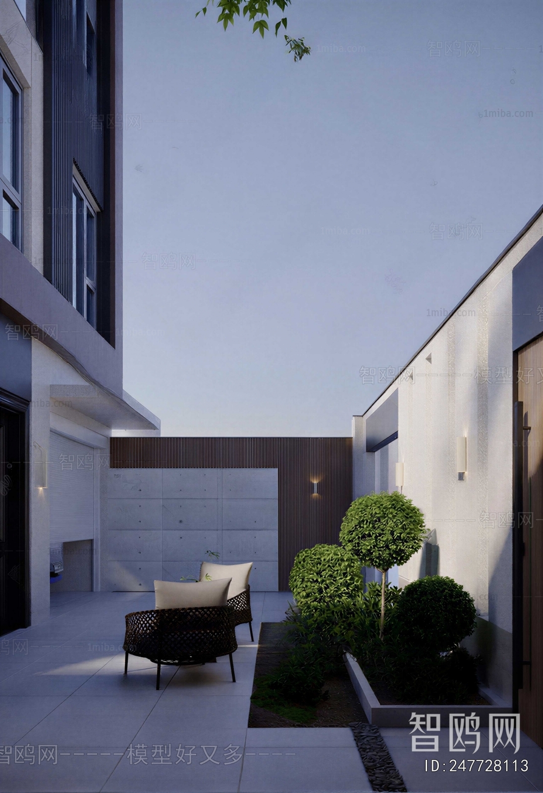 Modern Courtyard/landscape