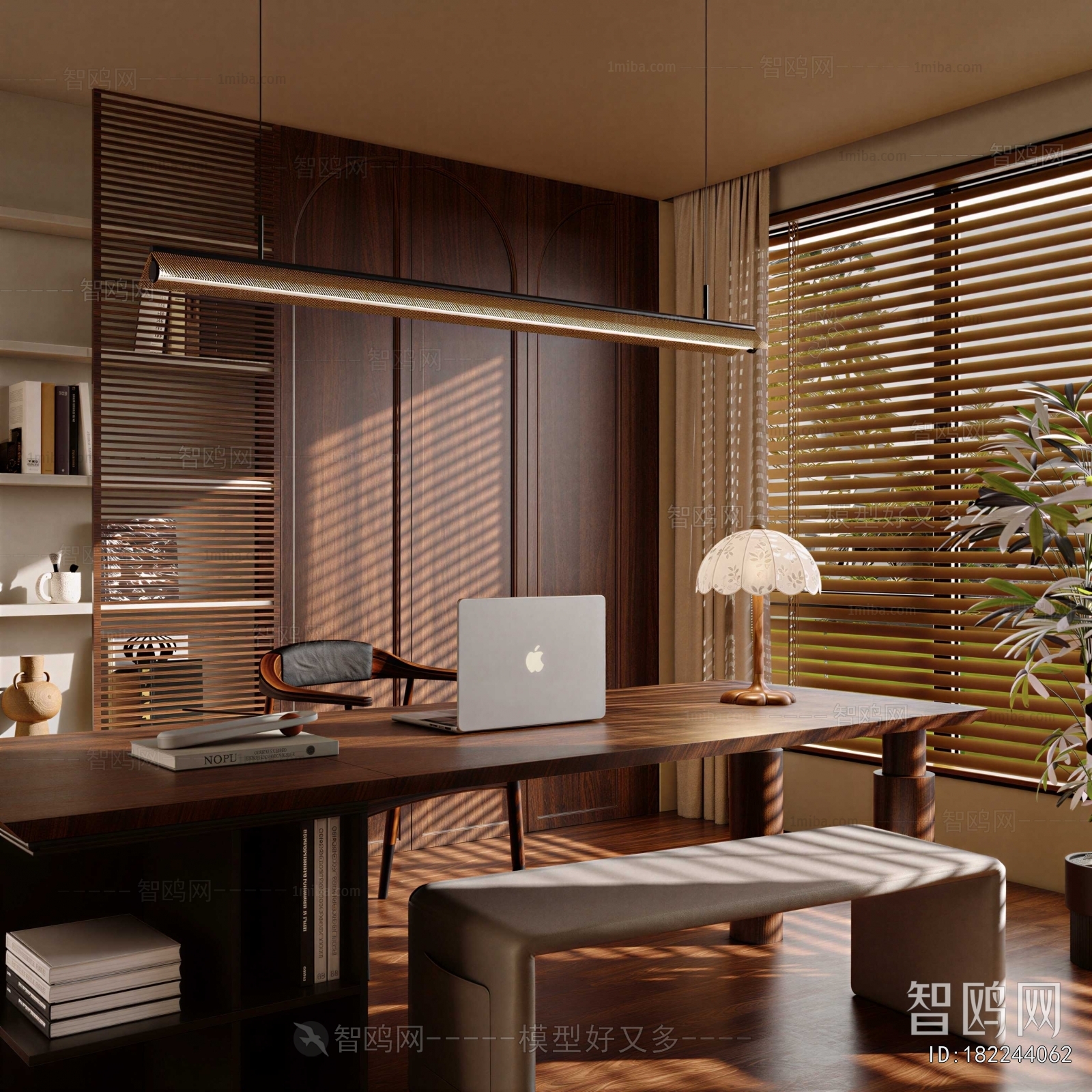 Wabi-sabi Style Study Space