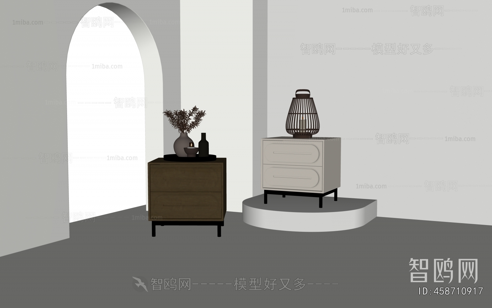 Retro Style Bedside Cupboard