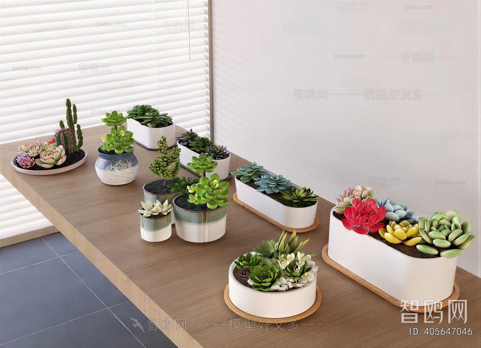 Modern Potted Green Plant