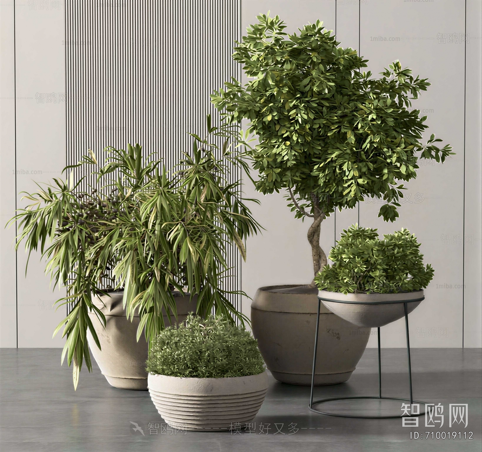 Modern Ground Green Plant Potted Plants