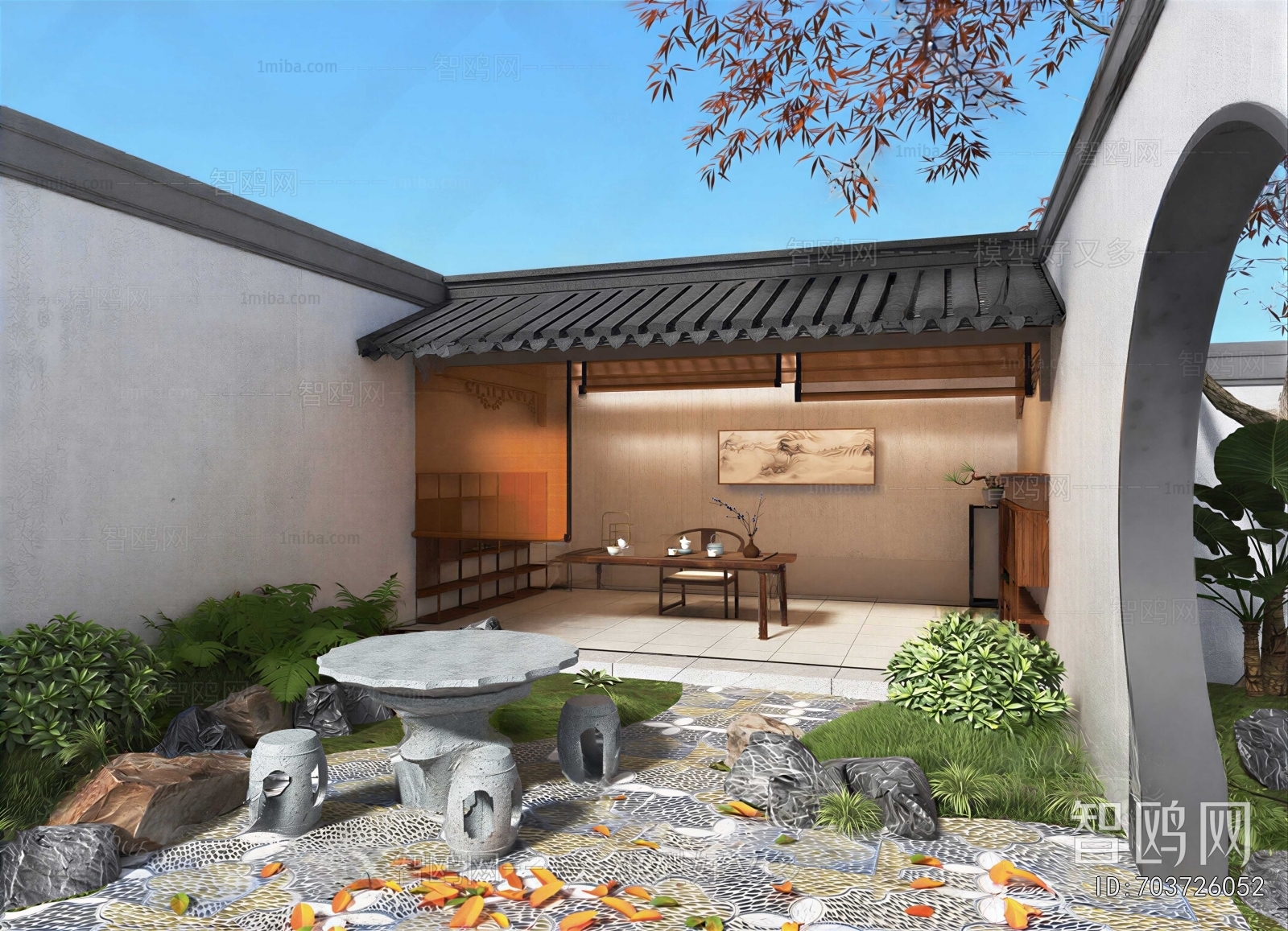 New Chinese Style Courtyard/landscape