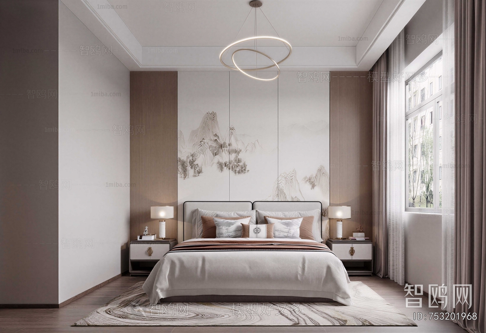New Chinese Style Bedroom