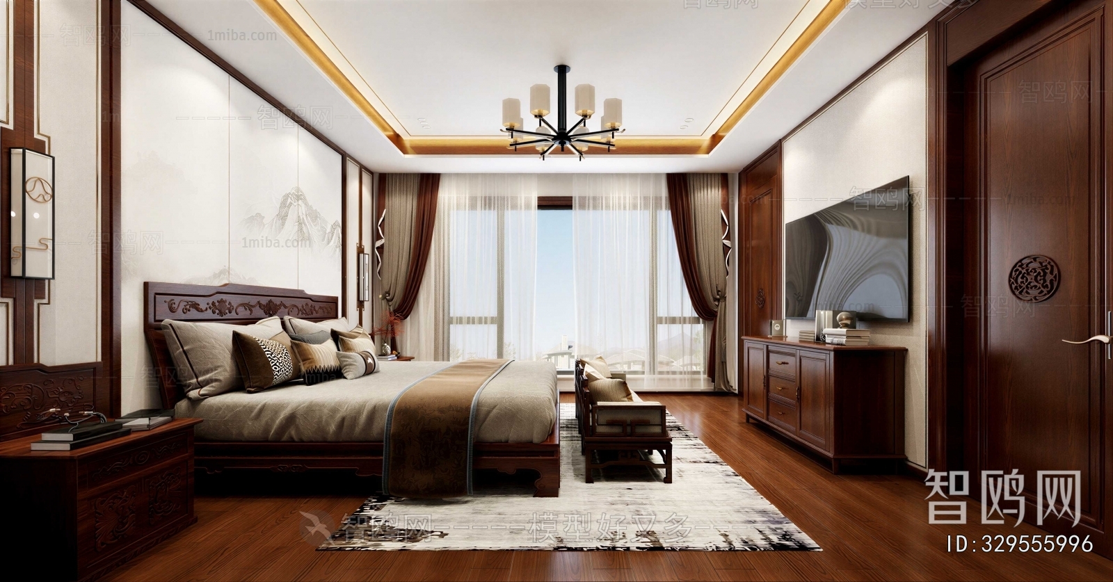 New Chinese Style Bedroom