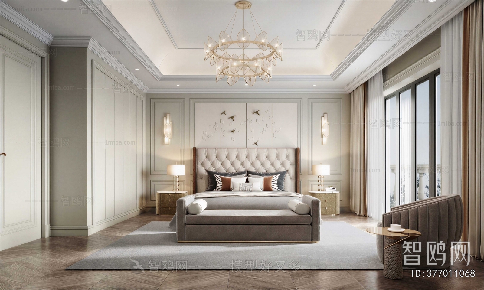Simple European Style Bedroom