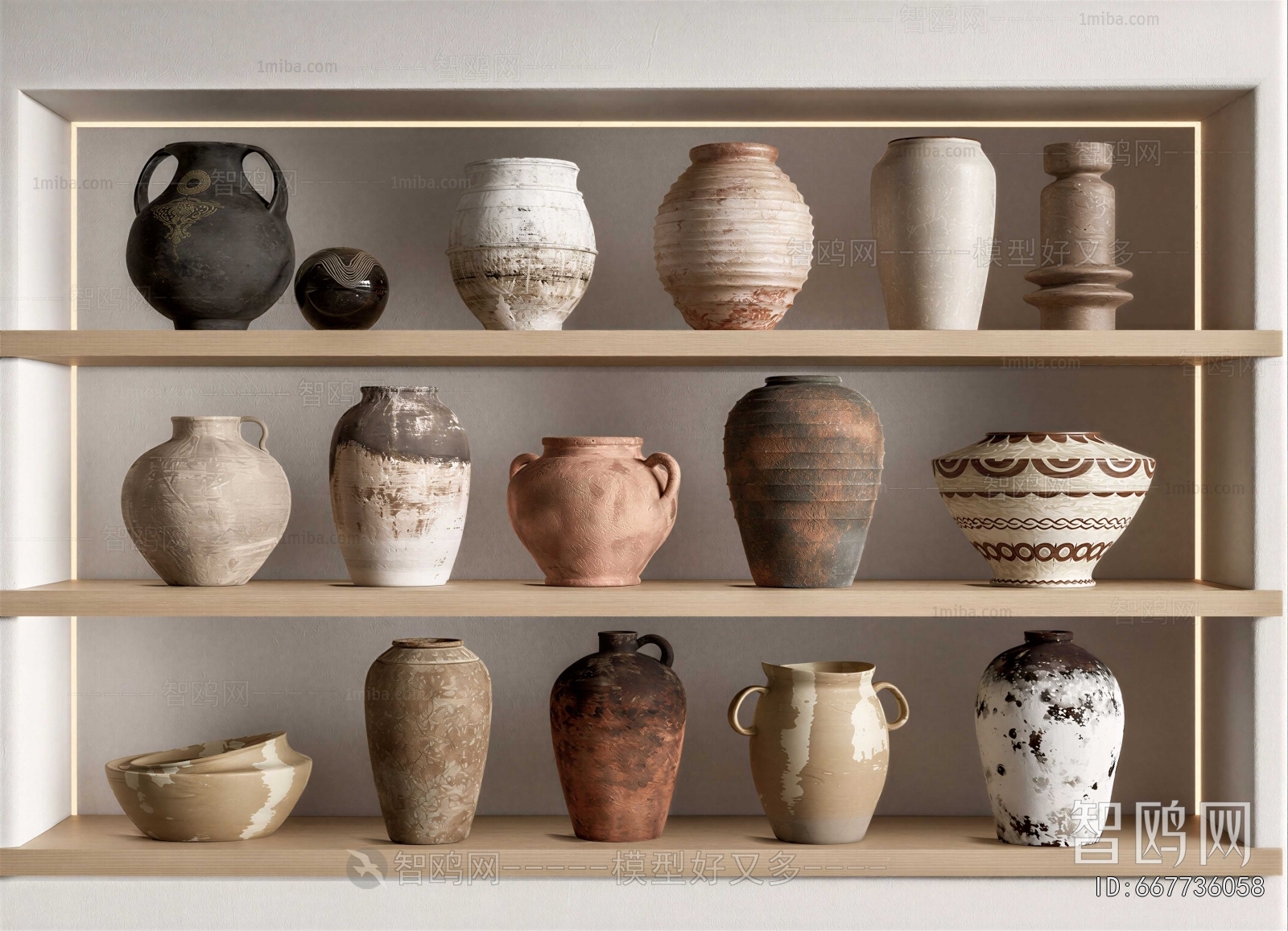 Wabi-sabi Style Clay Pot