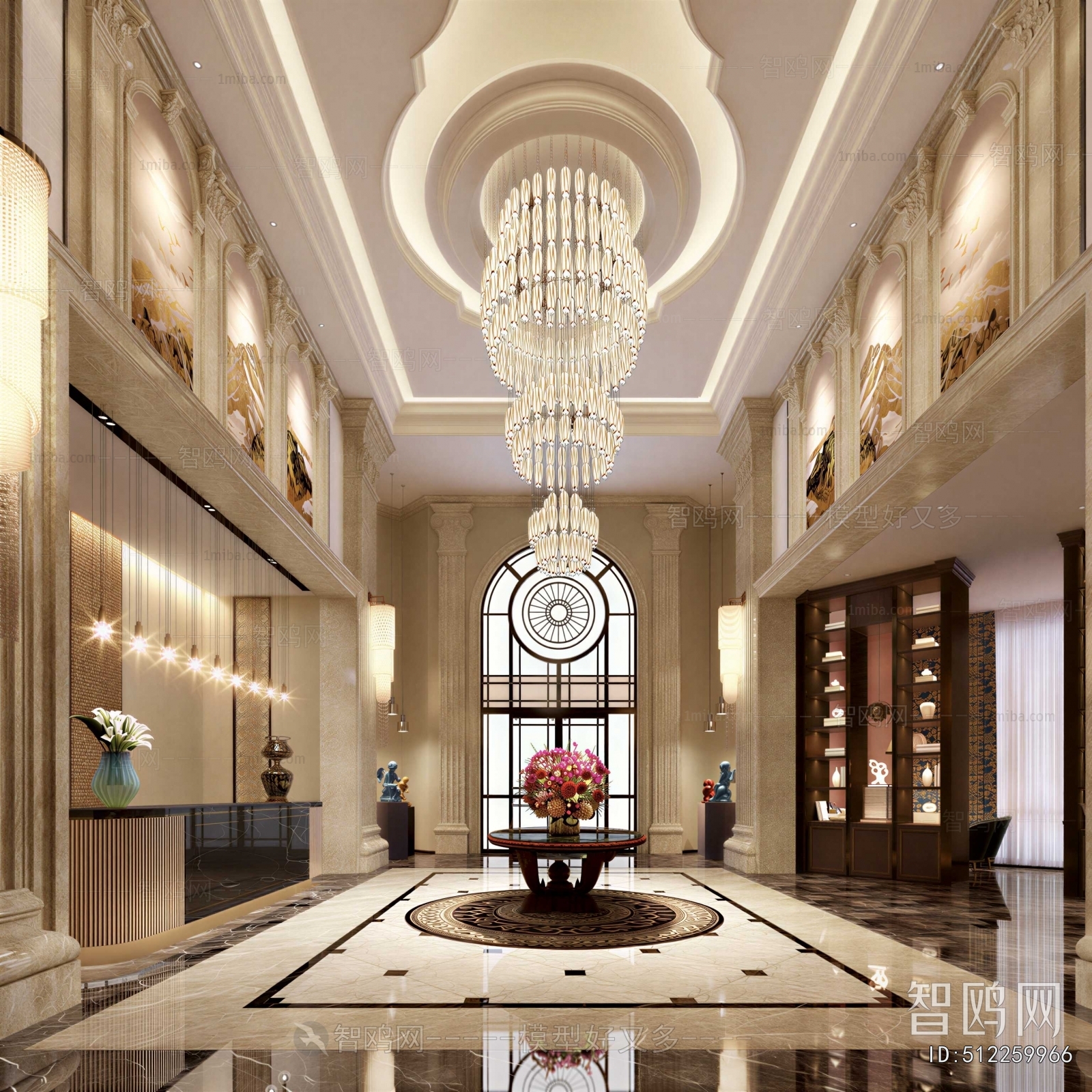 Simple European Style Lobby Hall