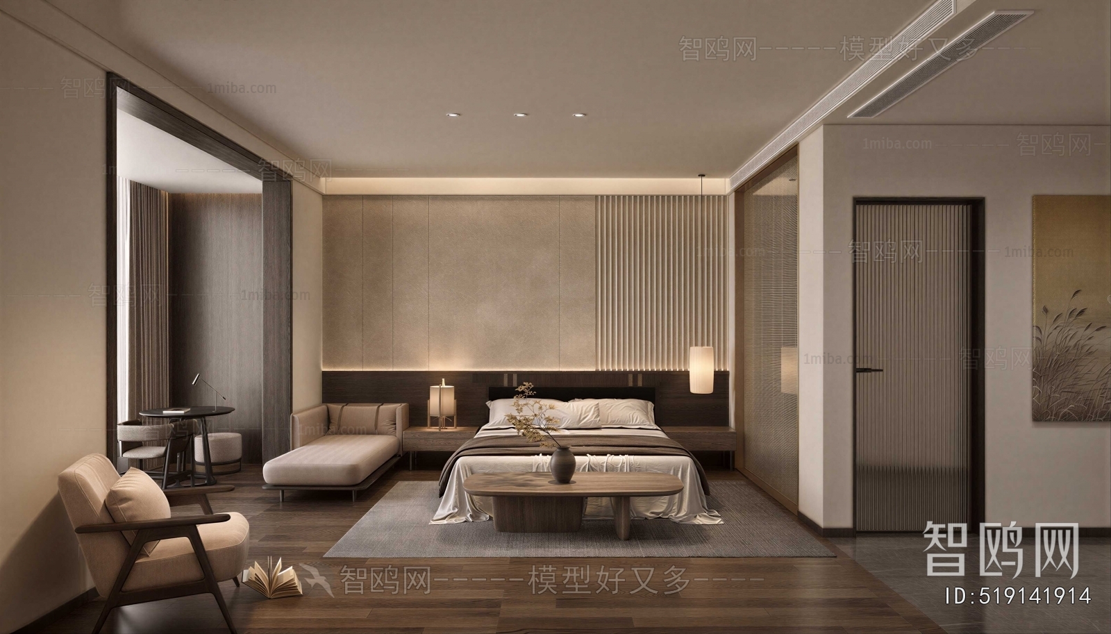 Wabi-sabi Style Bedroom