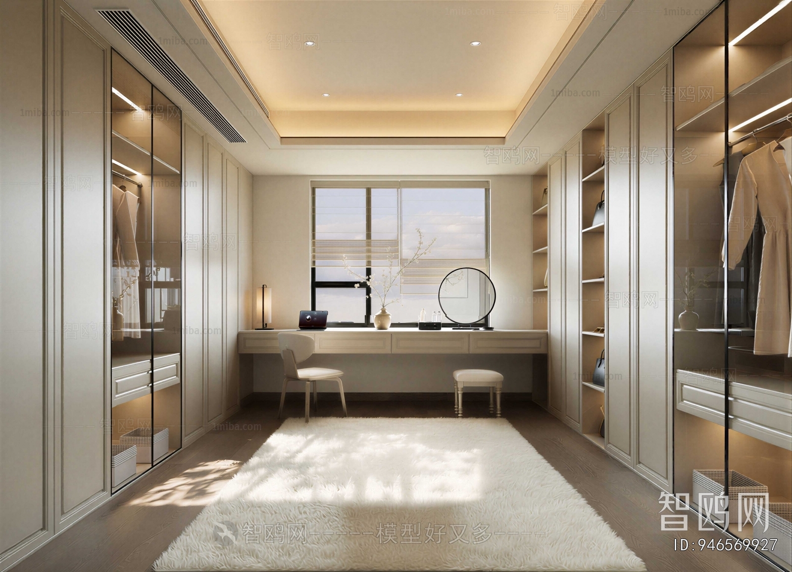 New Chinese Style Clothes Storage Area