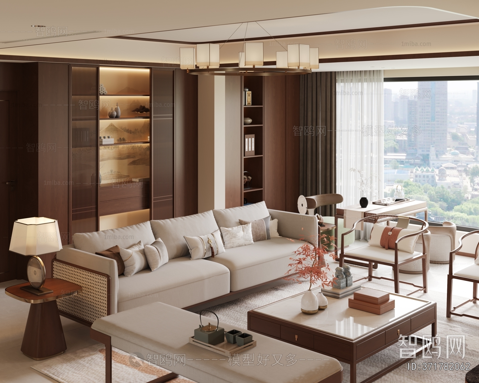 New Chinese Style A Living Room