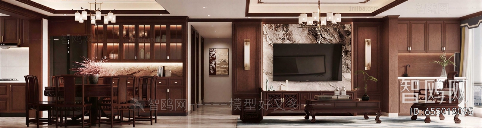 New Chinese Style A Living Room