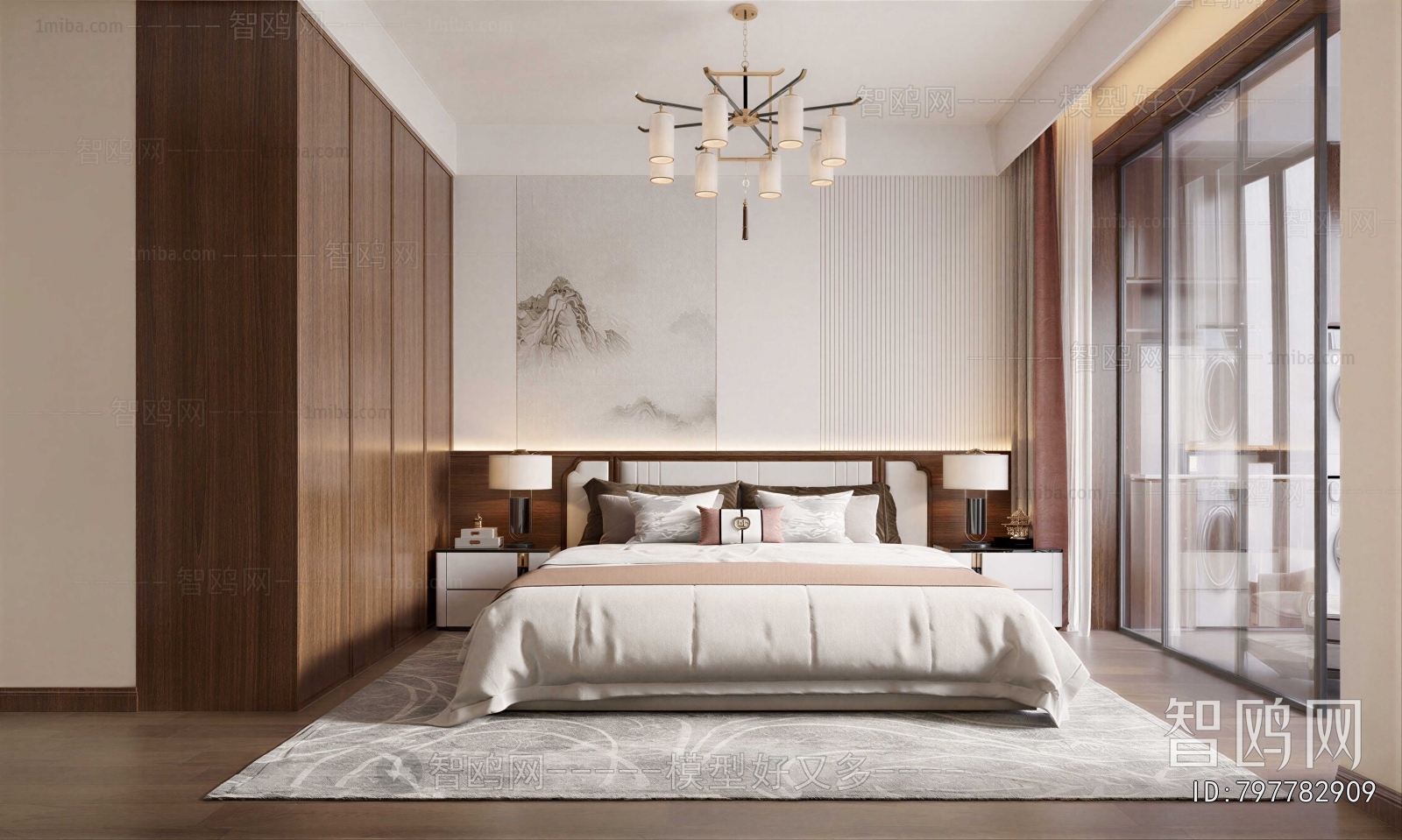 New Chinese Style Bedroom
