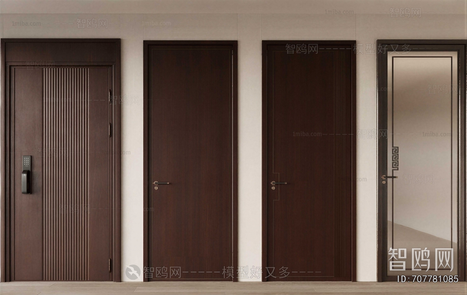 New Chinese Style Single Door