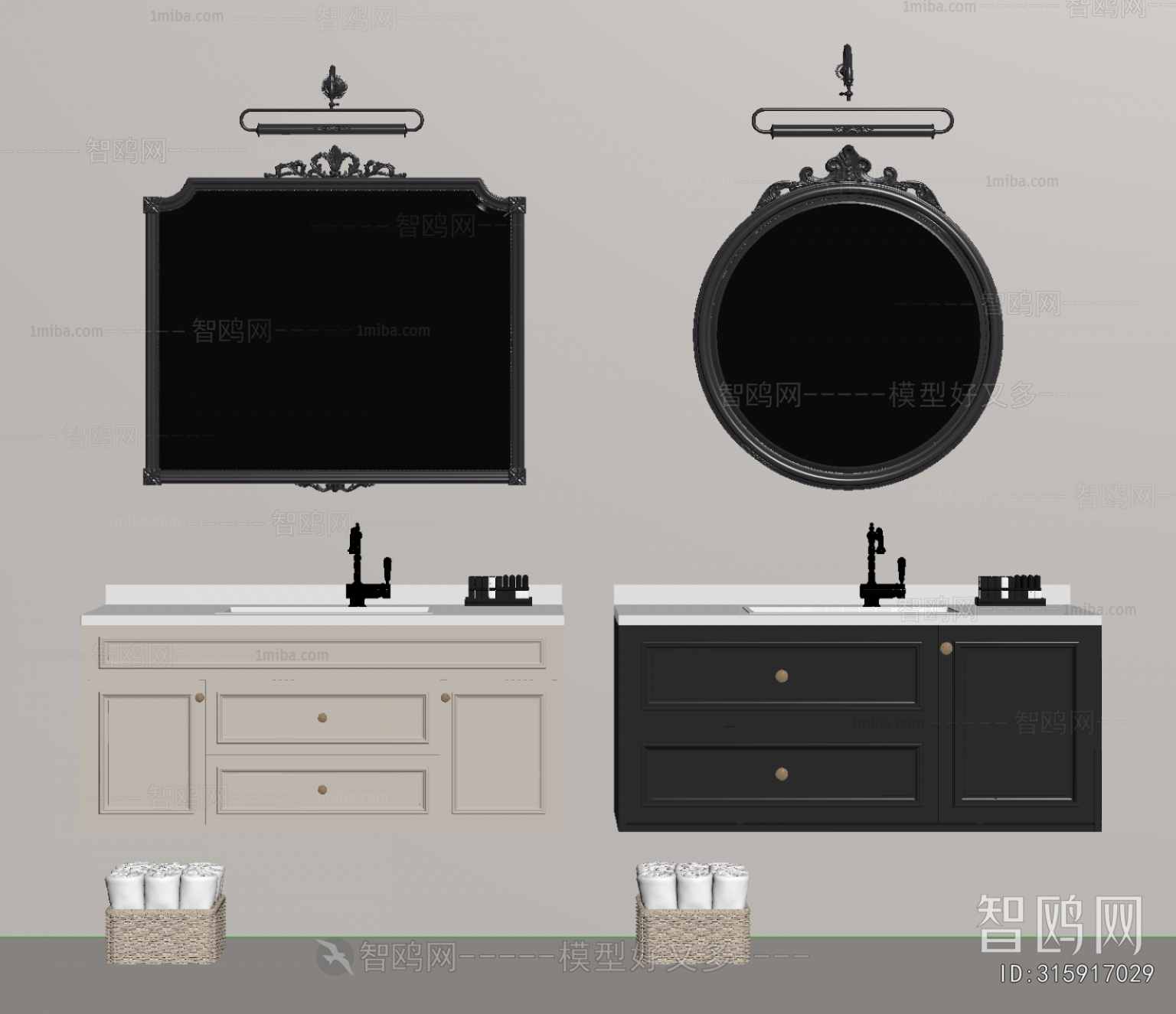 French Style Bathroom Cabinet